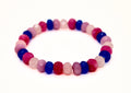 Pink and Blue Beaded Bracelet