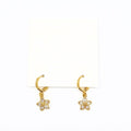 Flower Huggie Earrings