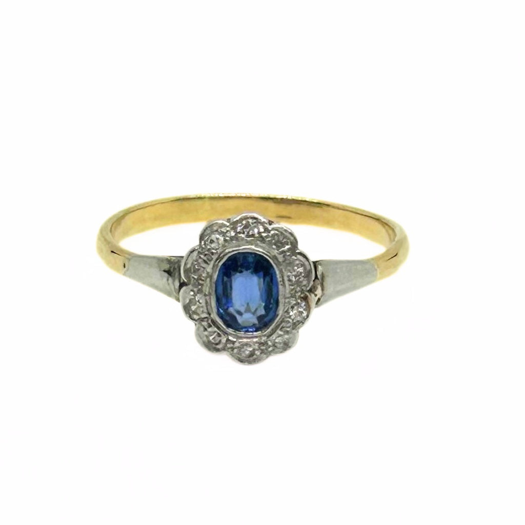 Blue Sapphire Oval Ring