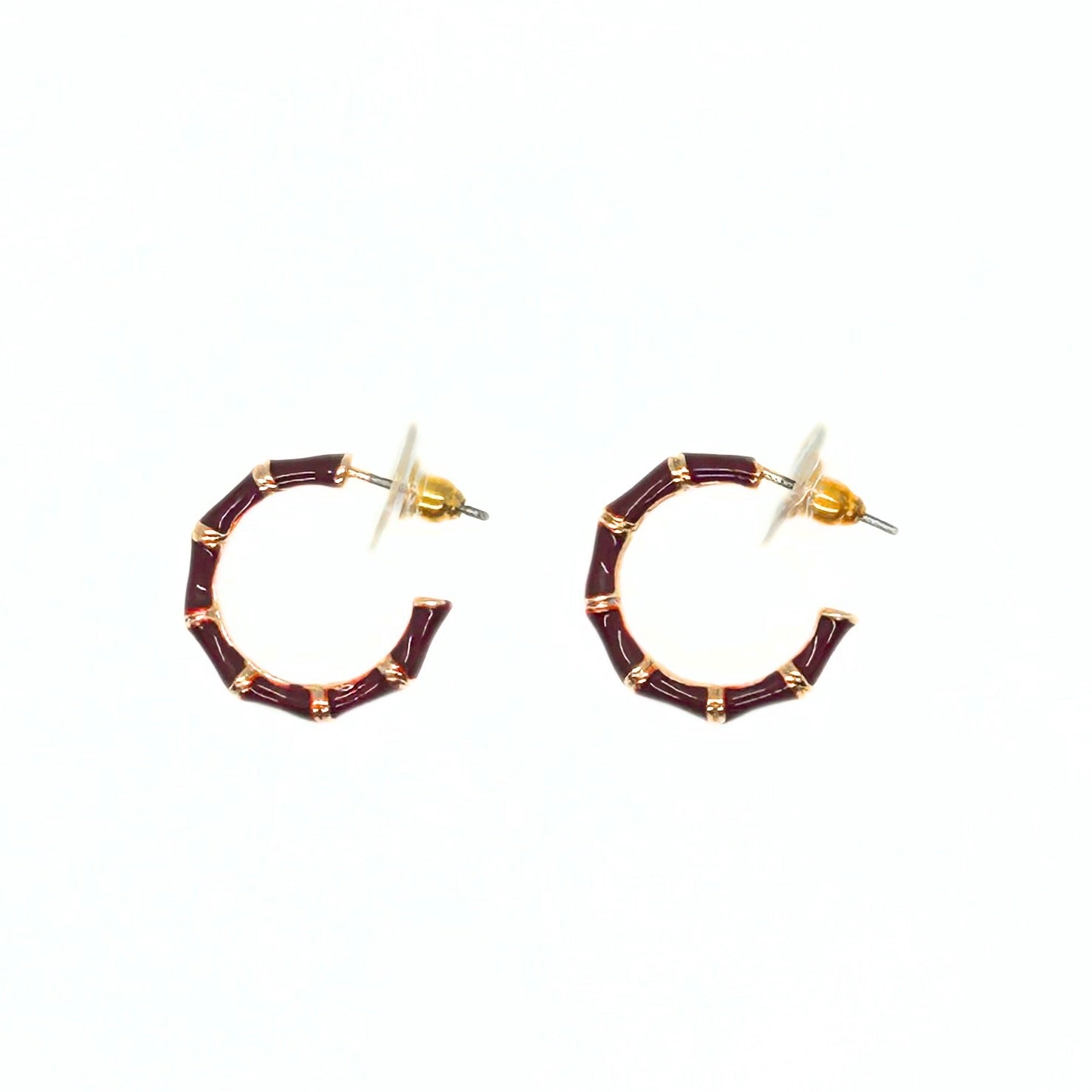 Small Maroon Hoops