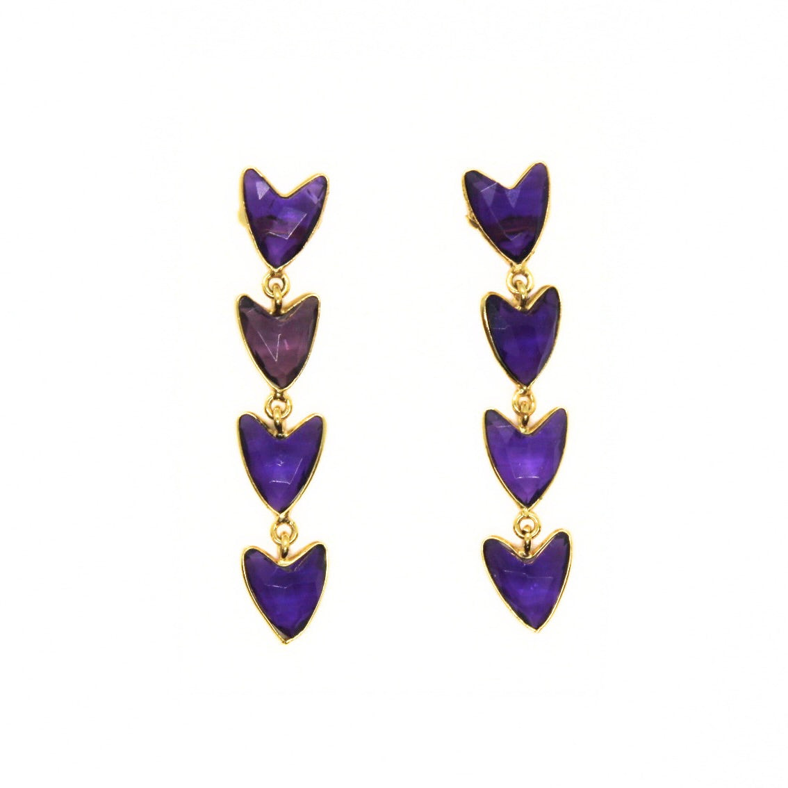 Long Heart Earrings