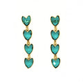Long Heart Earrings
