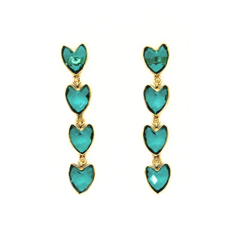 Long Heart Earrings