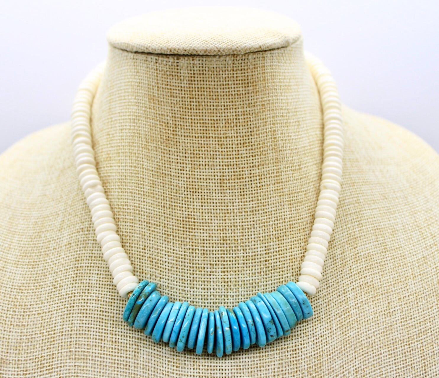 Disc Beaded Necklace