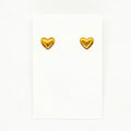 Gold Heart Studs