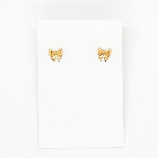 Gold Bow Studs