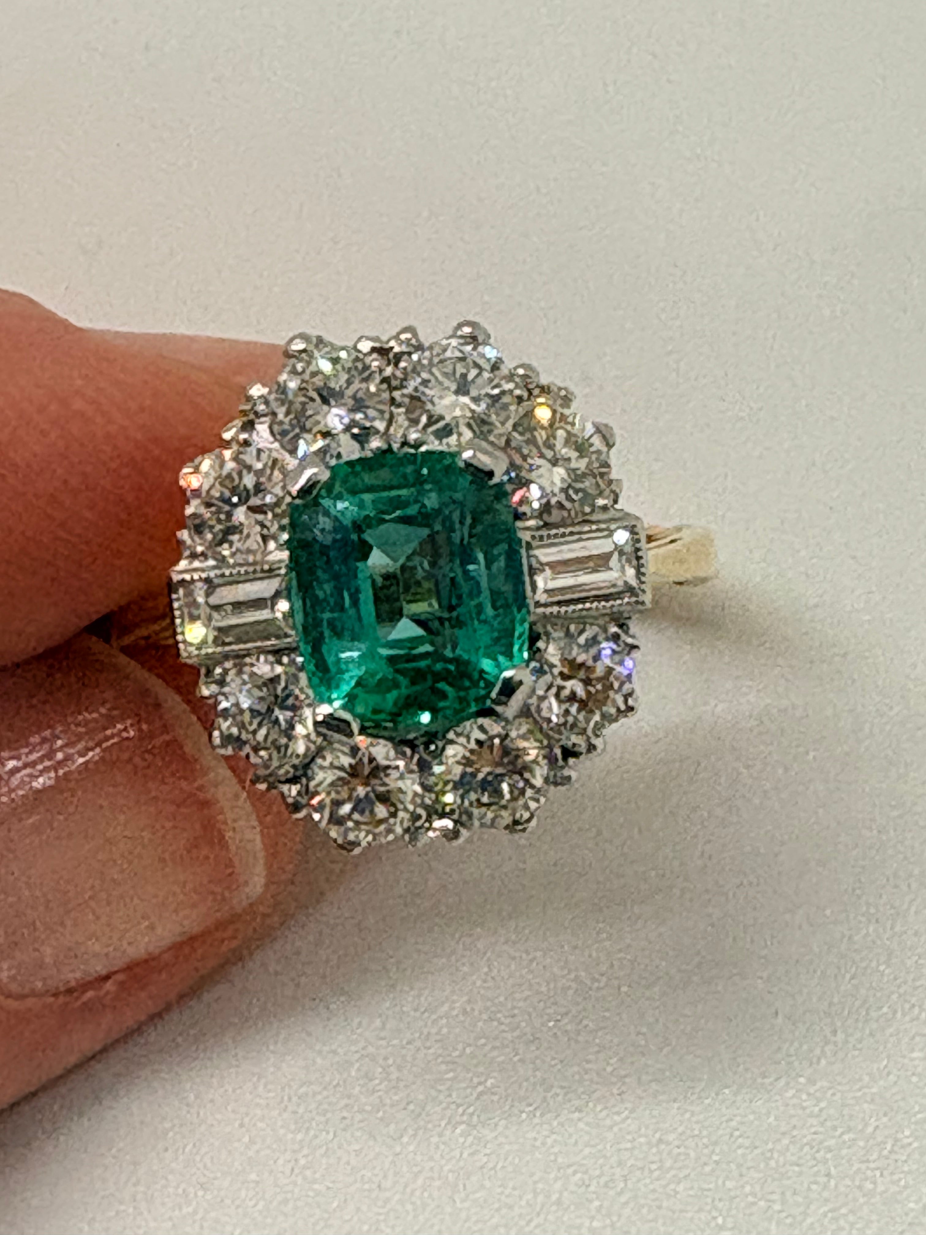 Vintage Emerald and Diamond ring