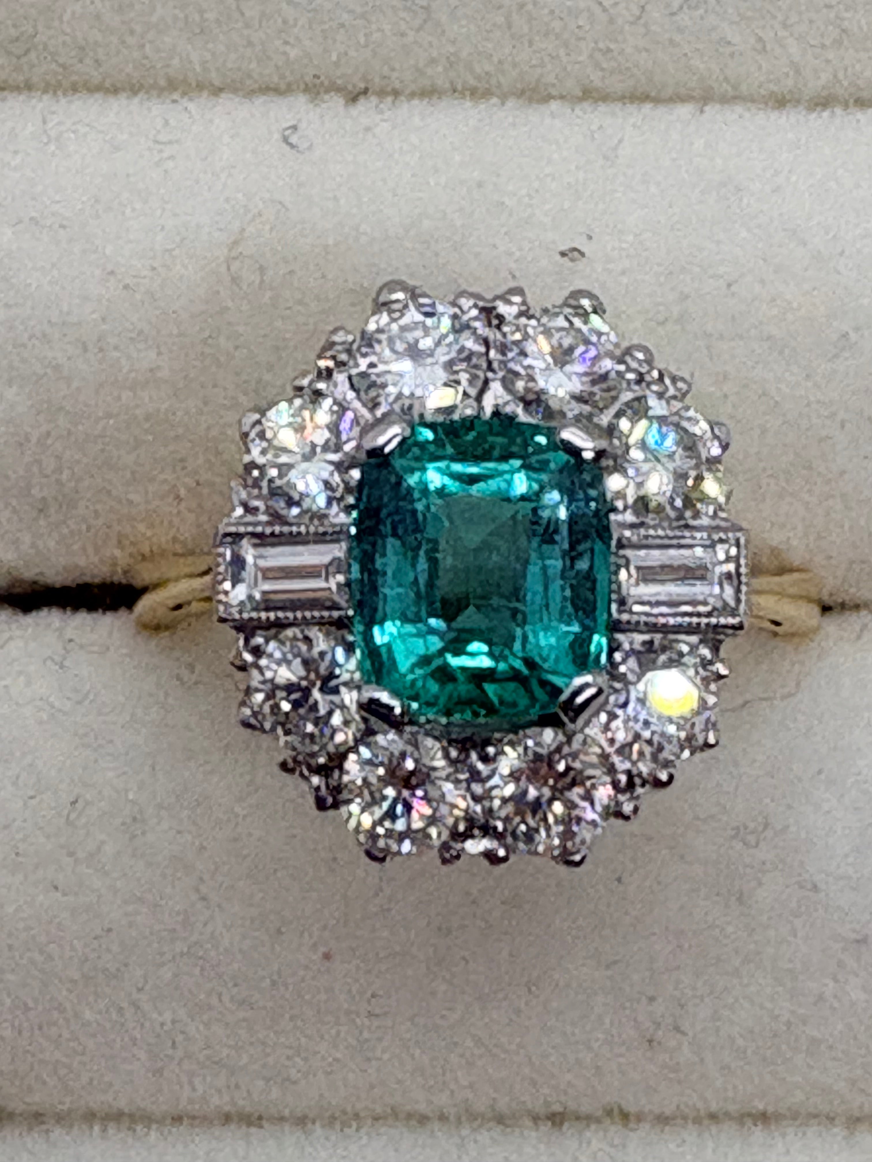 Vintage Emerald and Diamond ring