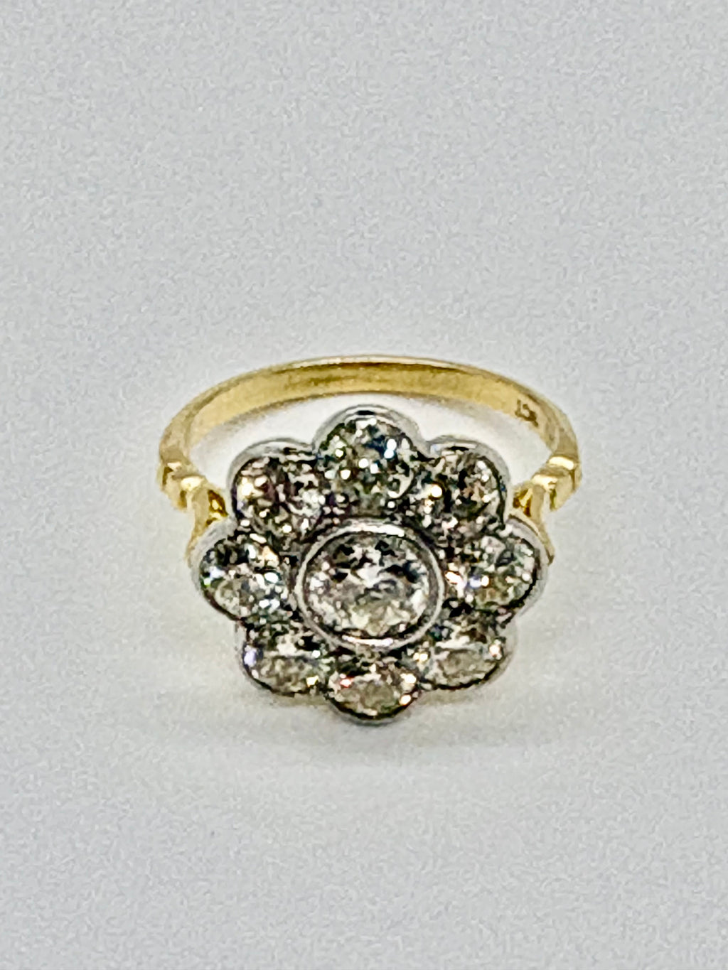 Diamond vintage flower ring