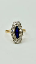Sapphire and diamond vintage ring