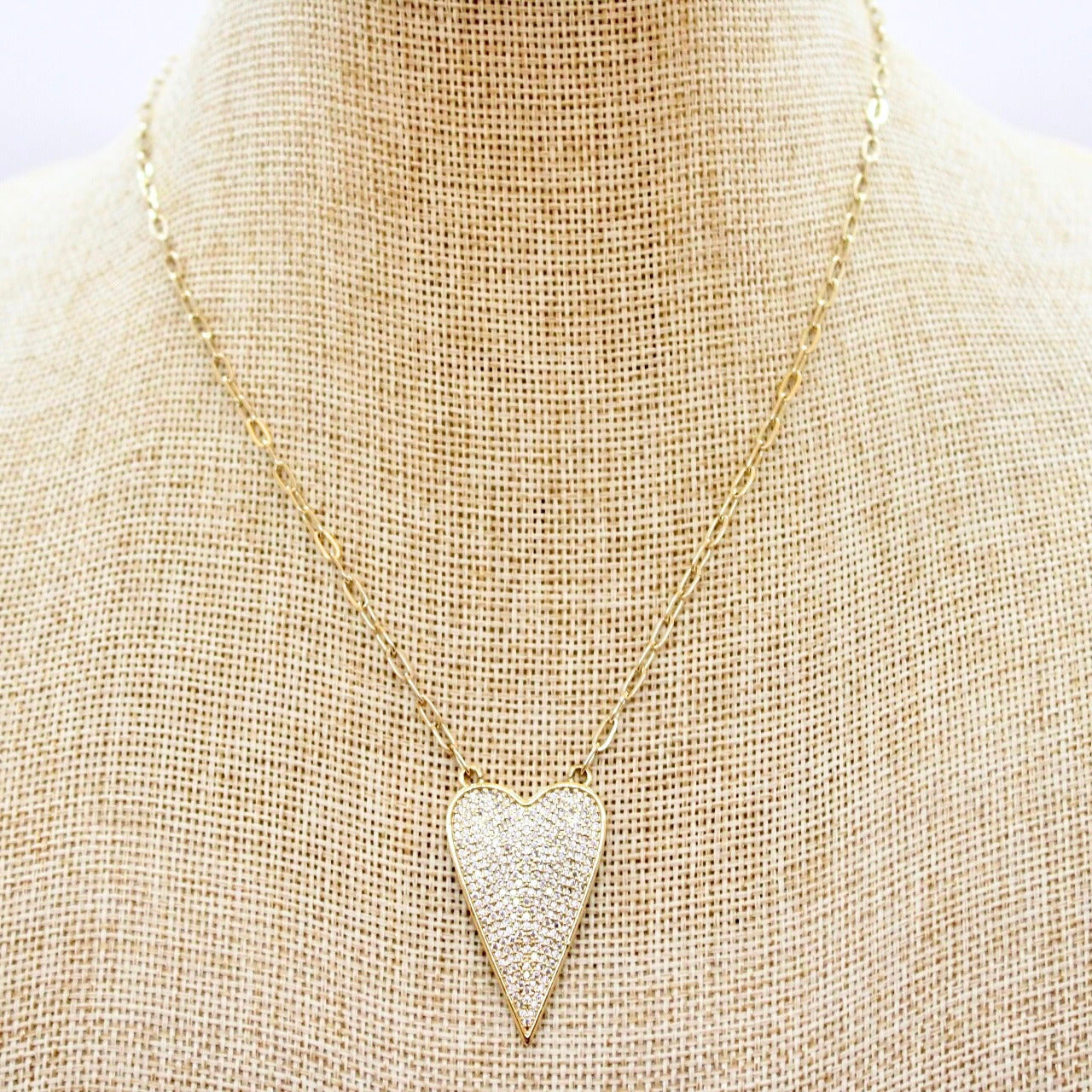 Pave Heart Necklace