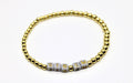 Gold Beaded Gig Em Bracelet