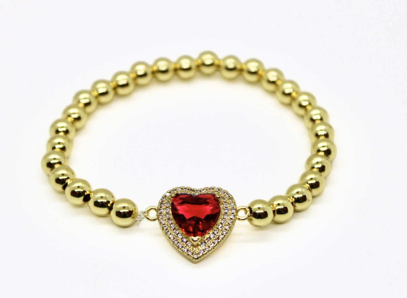 Large Heart Beaded Bracelet