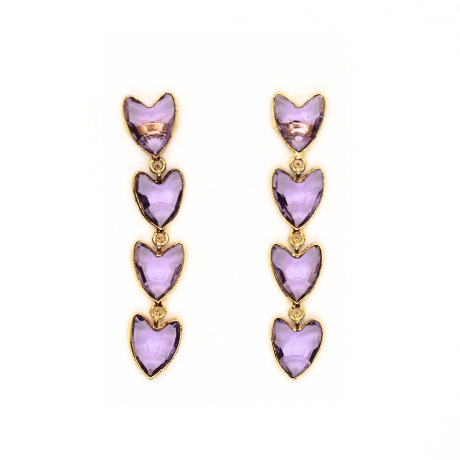 Long Heart Earrings
