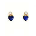 Single Heart Pearl Earrings