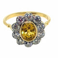 Yellow Oval Sapphire Ring