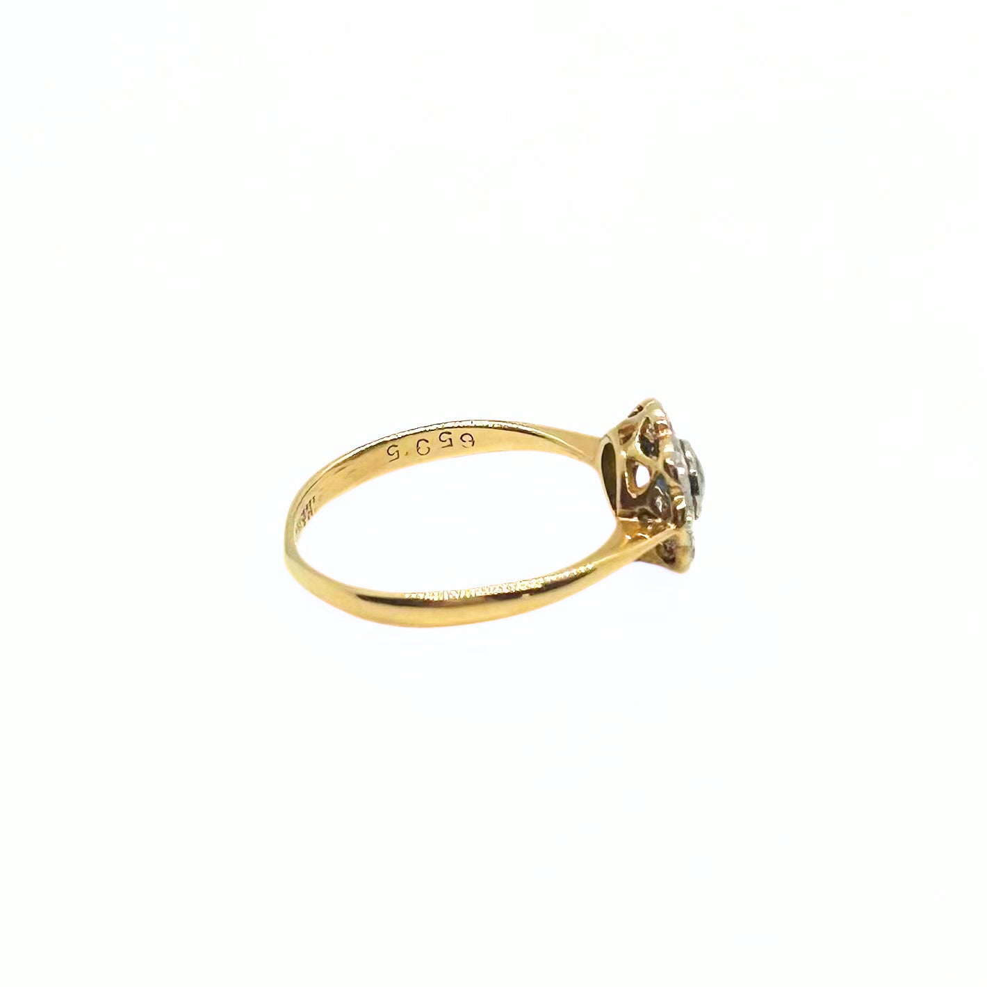Blue Sapphire Small Flower Ring